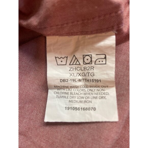 Wrangler Authentics XL Mens Shirt Pink Button-Up Chest Pockets Gorpcore Workwear - Picture 4 of 8